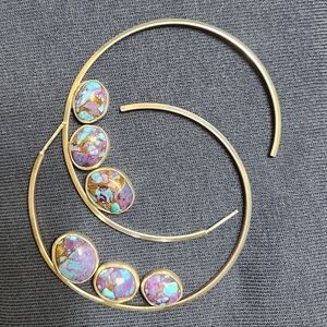 Grateful J Purple Mojave Hoop Earrings
